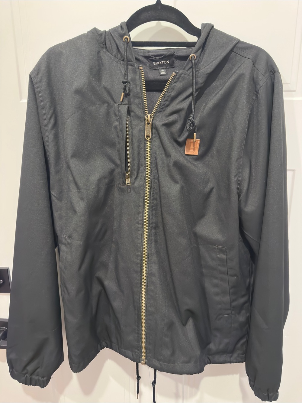 Brixton Men's Black Hooded Lightweight Zip Jacket